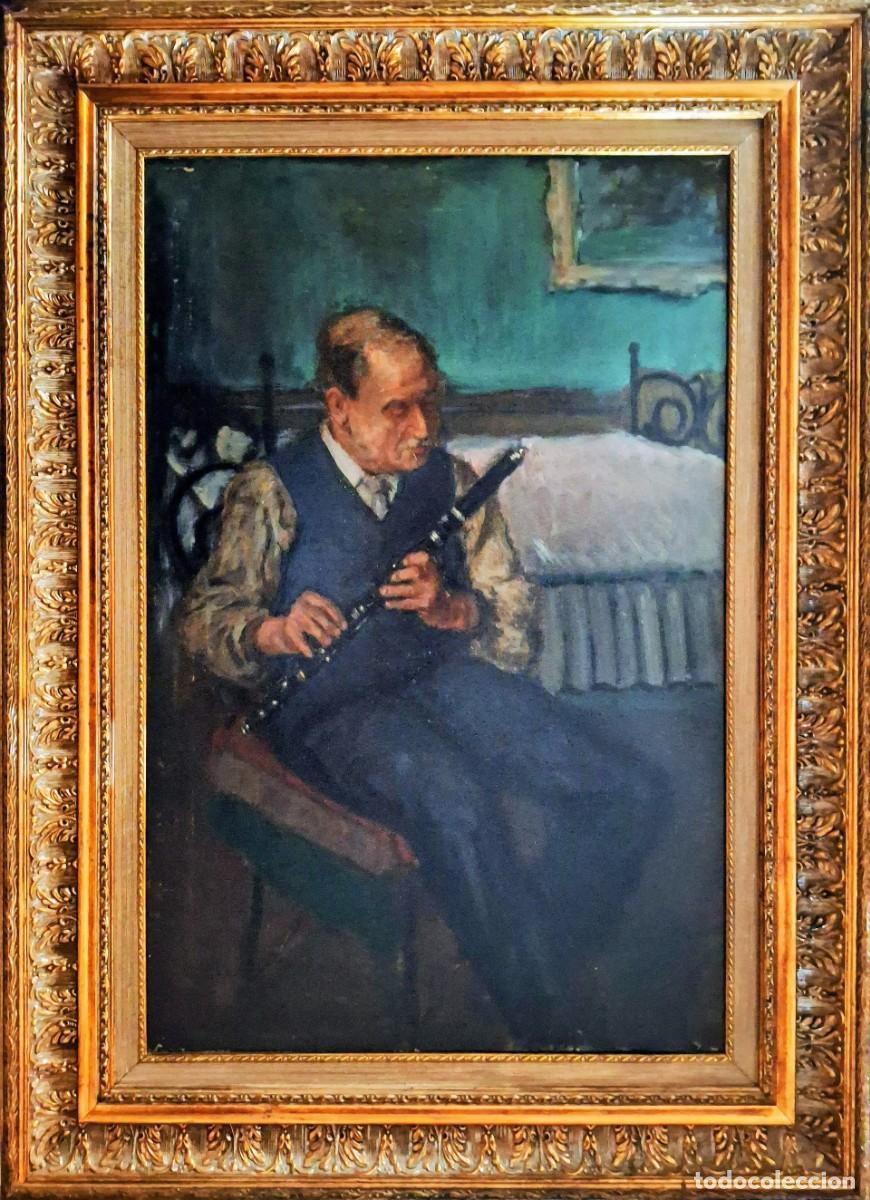 Arte: Pintura al &oacute;leo &rdquo;Escuela inglesa &rdquo; &rdquo; Sr. con Clarinete &rdquo;