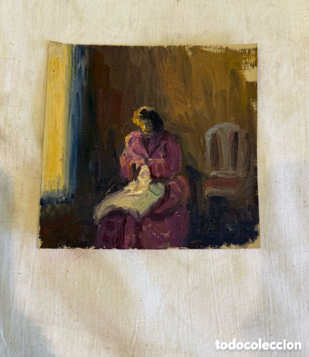 Arte: Arturo Mart&iacute;nez Cabezas peque&ntilde;o &oacute;leo retrato femenino