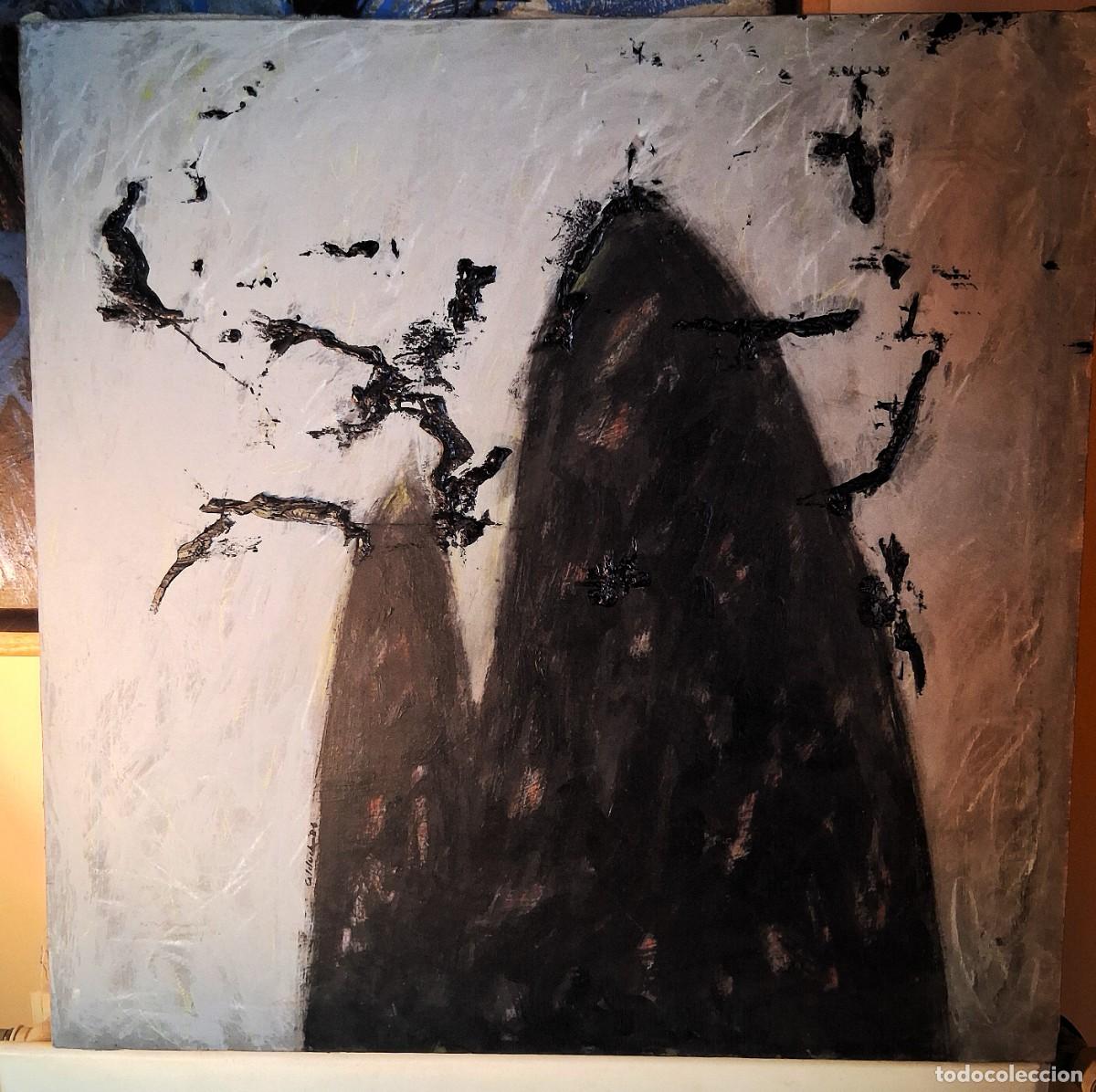 Arte: RAFA CALDUCH (VILLAR DEL ARZOBISPO,1943-VALENCIA,2025) &rdquo;TIBUR&Oacute;&rdquo; &Oacute;LEO SOBRE LIENZO (75 x 75) 1982