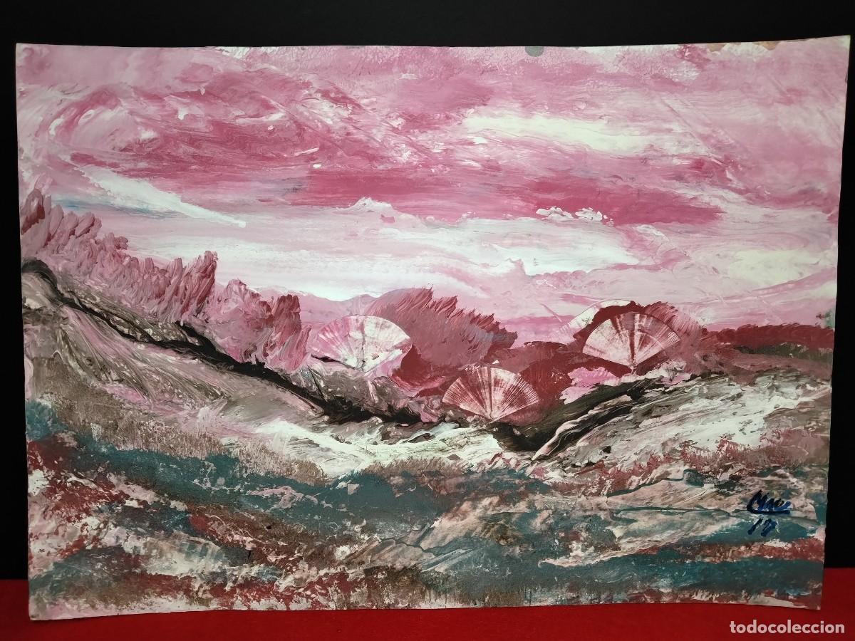 Arte: Obra estilo abstracto (FLAMENCA PASI&Oacute;N ) MAU (Manuel Planells Mart&iacute;) 42 cm x 30cm (A&Ntilde;O 2017)