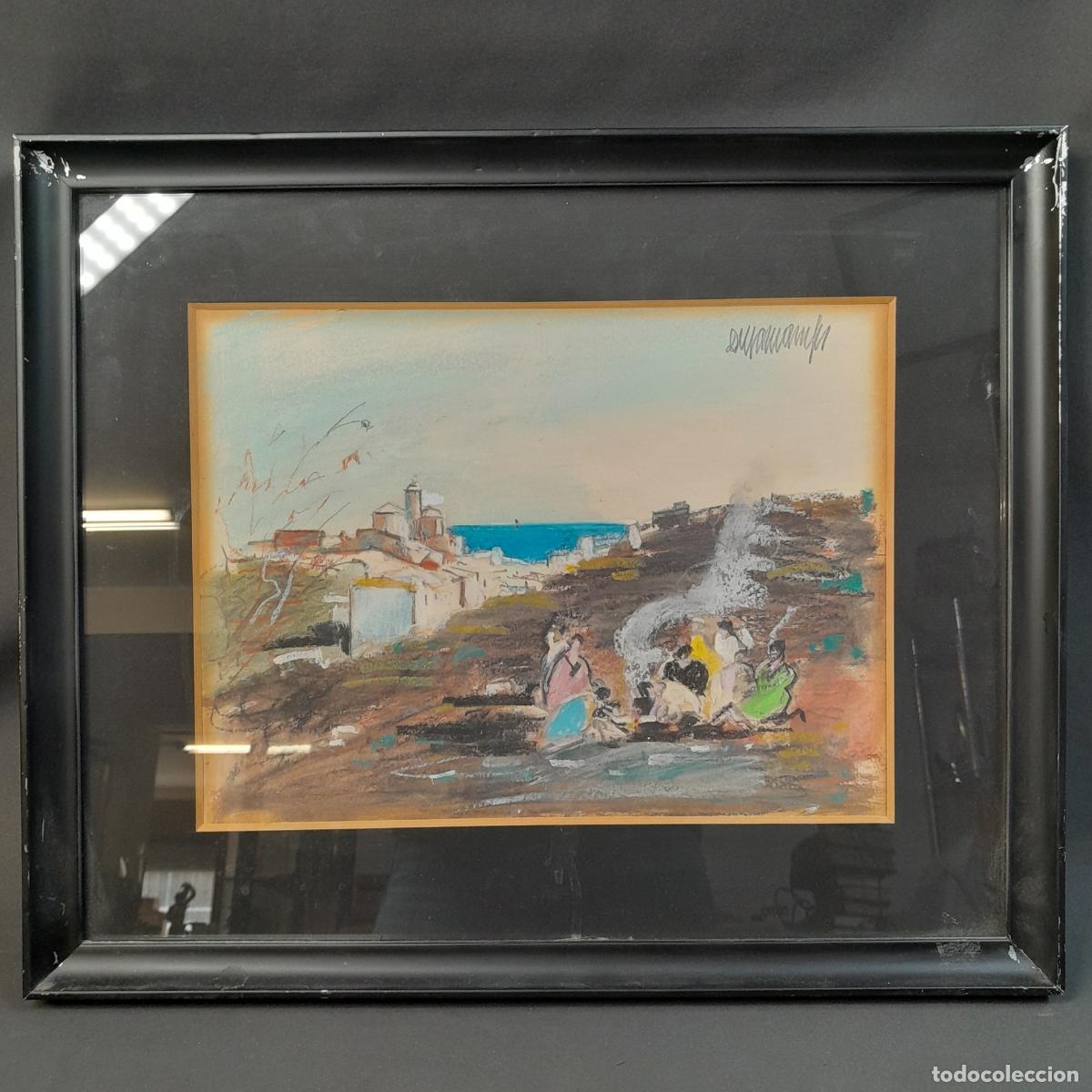 Arte: C-1983. RAFAEL DURANCAMPS (SABADELL, 1891 - BARCELONA 1979). T&Eacute;CNICA MIXTA SOBRE PAPEL. PAISAJE.