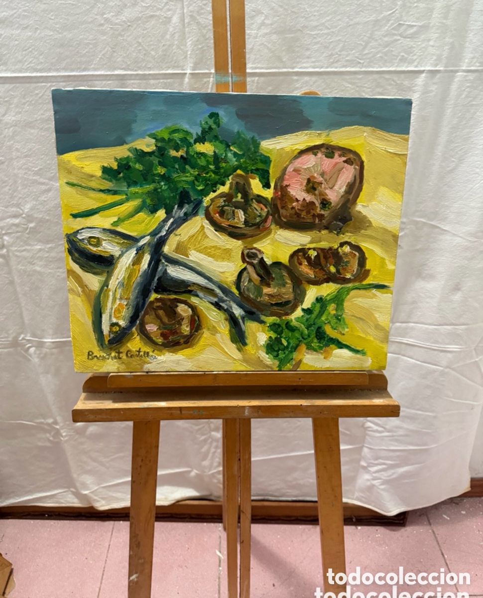 Arte: Brunet Castell&agrave;.oleo sobre lienzo. Bodeg&oacute;n.