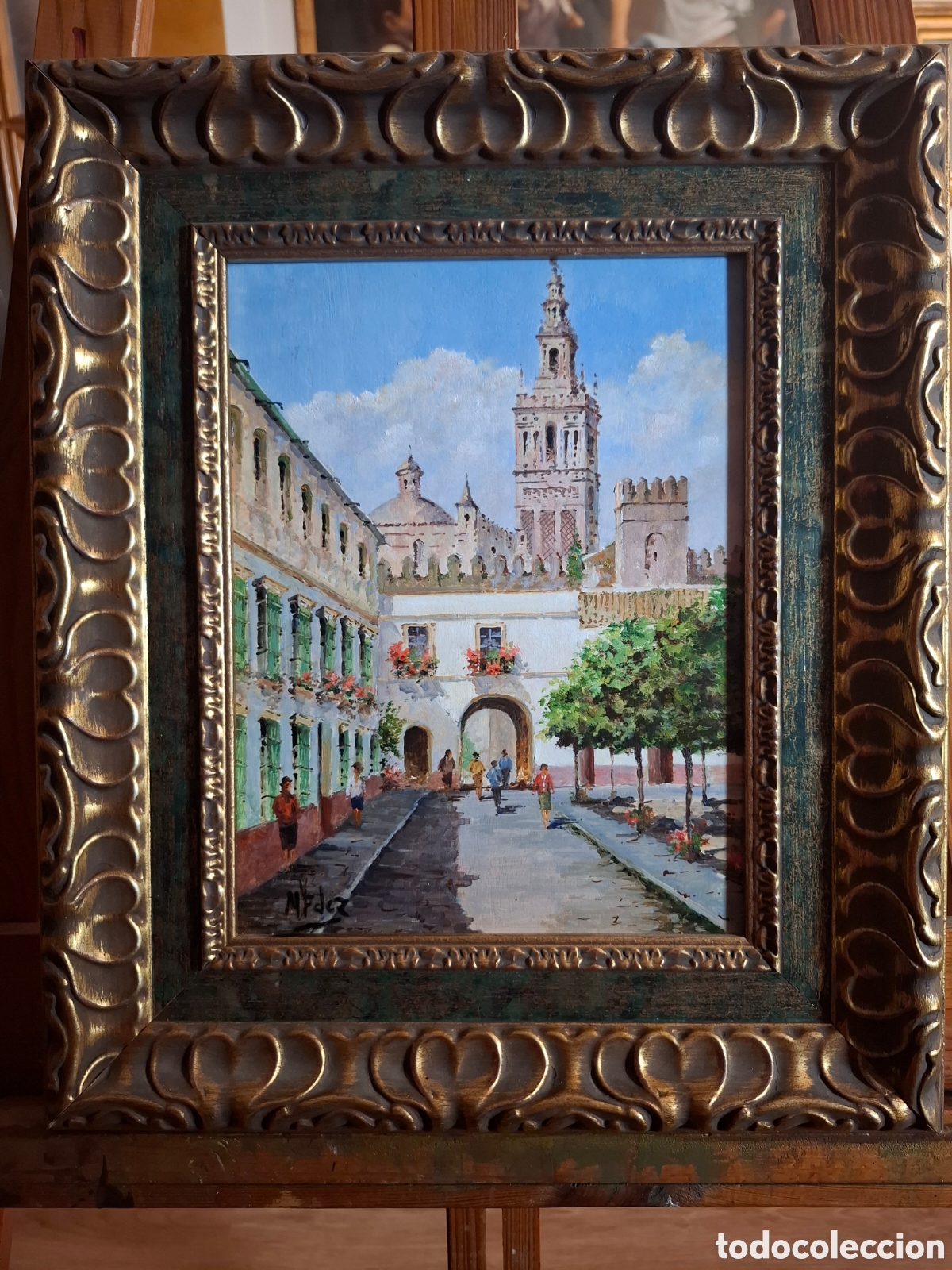 Arte: Oleo sobre tabla manuel fernandez 39x33