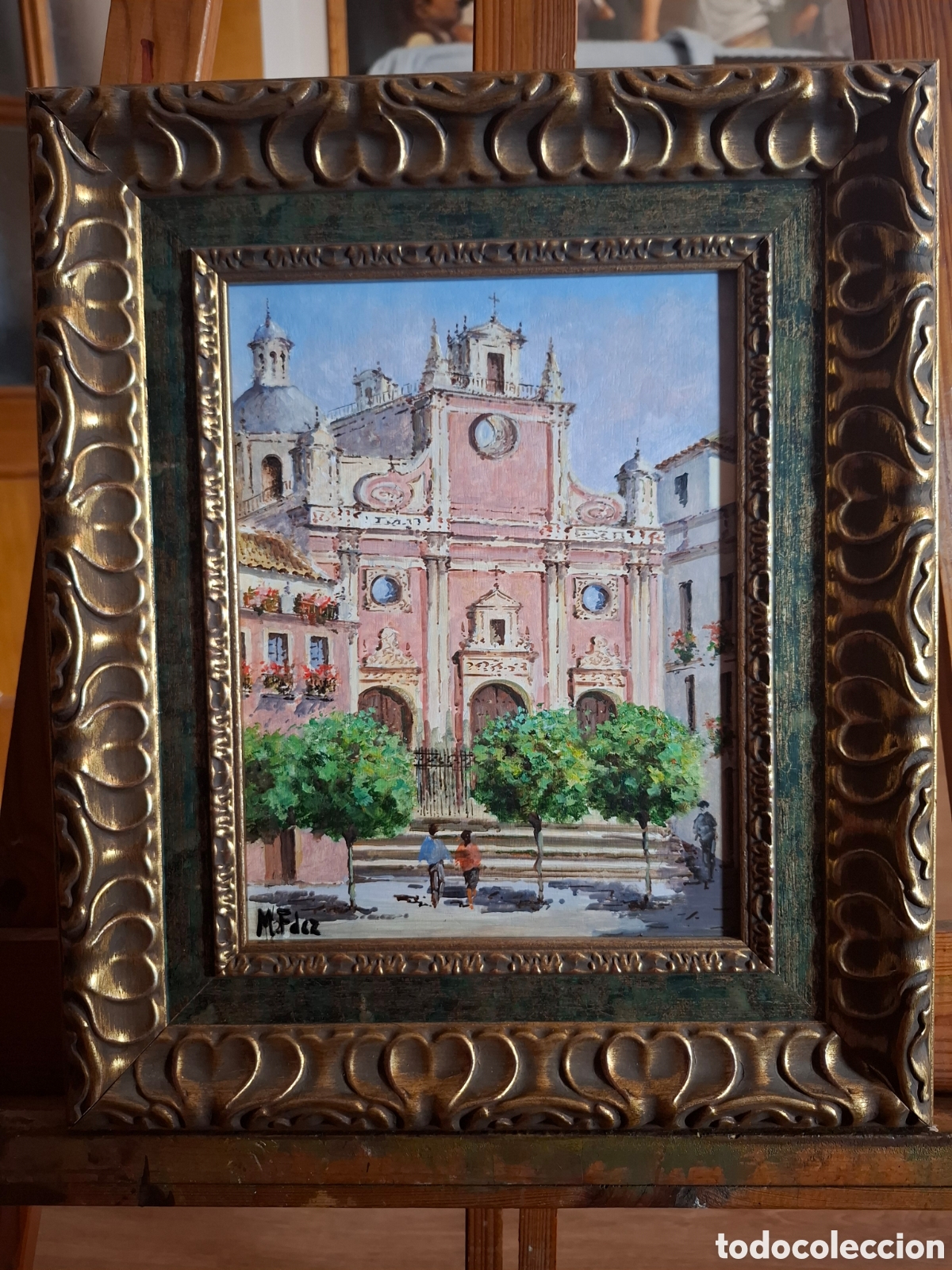 Arte: Oleo sobre tabla manuel fernandez 39x33