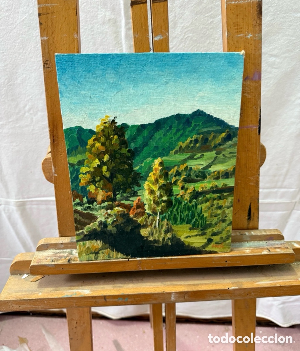 Arte: &Oacute;leo paisaje firmado. Pintura paisajista siglo XX