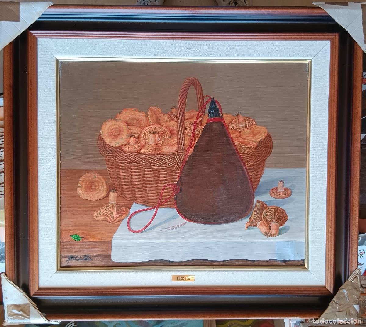 Art: PERE PLA PAR&Eacute;S. &Oacute;LEO SOBRE TELA ENMARCADO MADERA 78 X 69. ROVELLONS DEL PAIS.