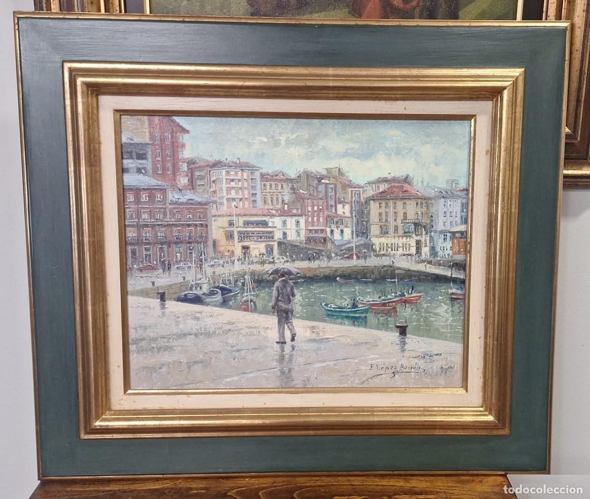 Arte: Precioso Oleo Eugenio L&oacute;pez Berr&oacute;n GIJON ASTURIAS