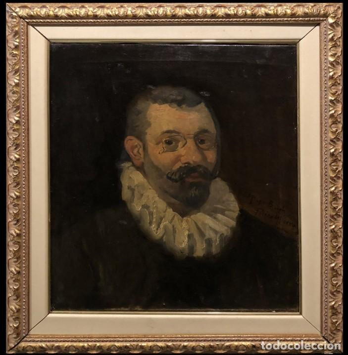 Arte: PEDRO YBARRA RUIZ (1858-1934) - RETRATO DE CABALLERO CON BIGOTE