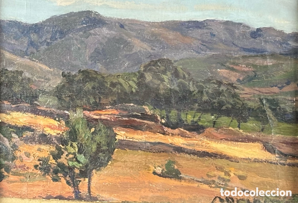 Arte: JOAN BAPTISTA PORCAR(1889-1974) - OLEO TELA - PAISAJE CON ARBOLES