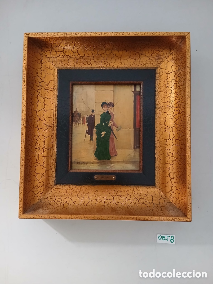 Arte: Cuadro de &eacute;poca firmado F salinas