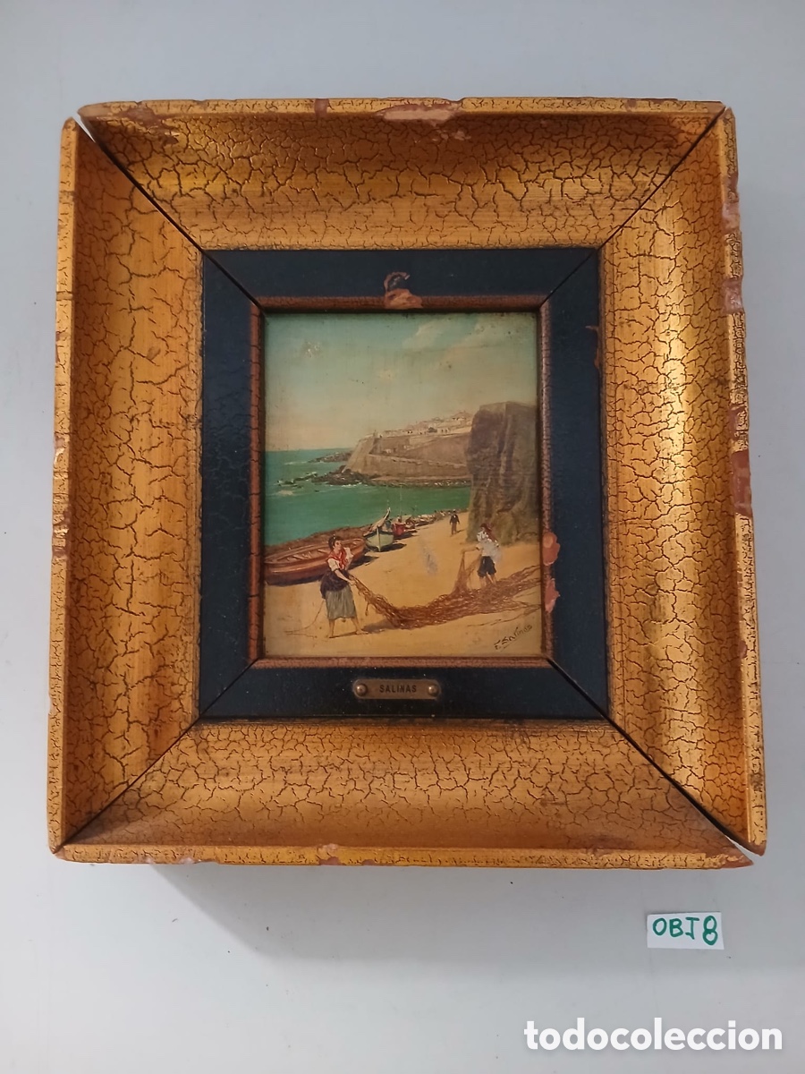 Arte: Cuadro de &eacute;poca firmado F salinas