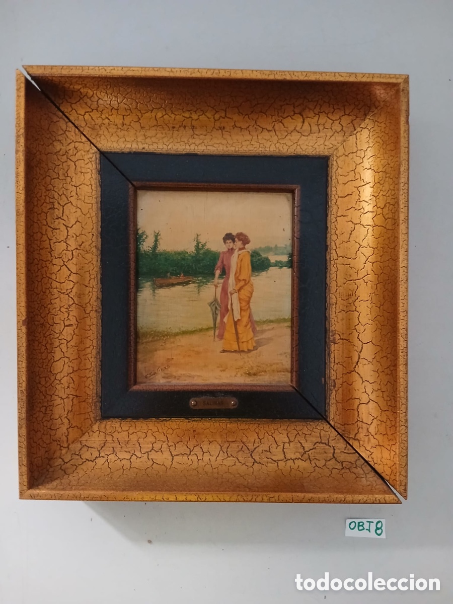 Arte: Cuadro de &eacute;poca firmado F salinas