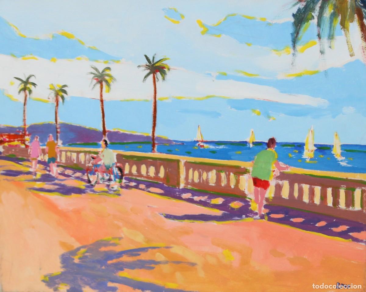 Arte: MANUEL DOBLAS PINTO -ROYO- (Malaga, 1957) OLEO SOBRE TELA. PAISAJE MEDITERRANEO