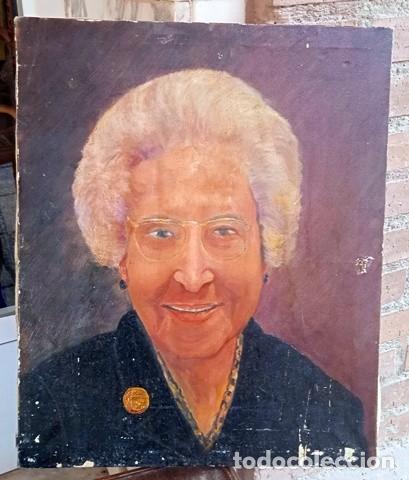 Arte: Pintura de mujer mayor sonriendo