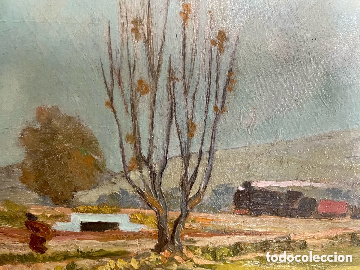 Arte: &Oacute;leo sobre lienzo. Restaurado. - Foto 2