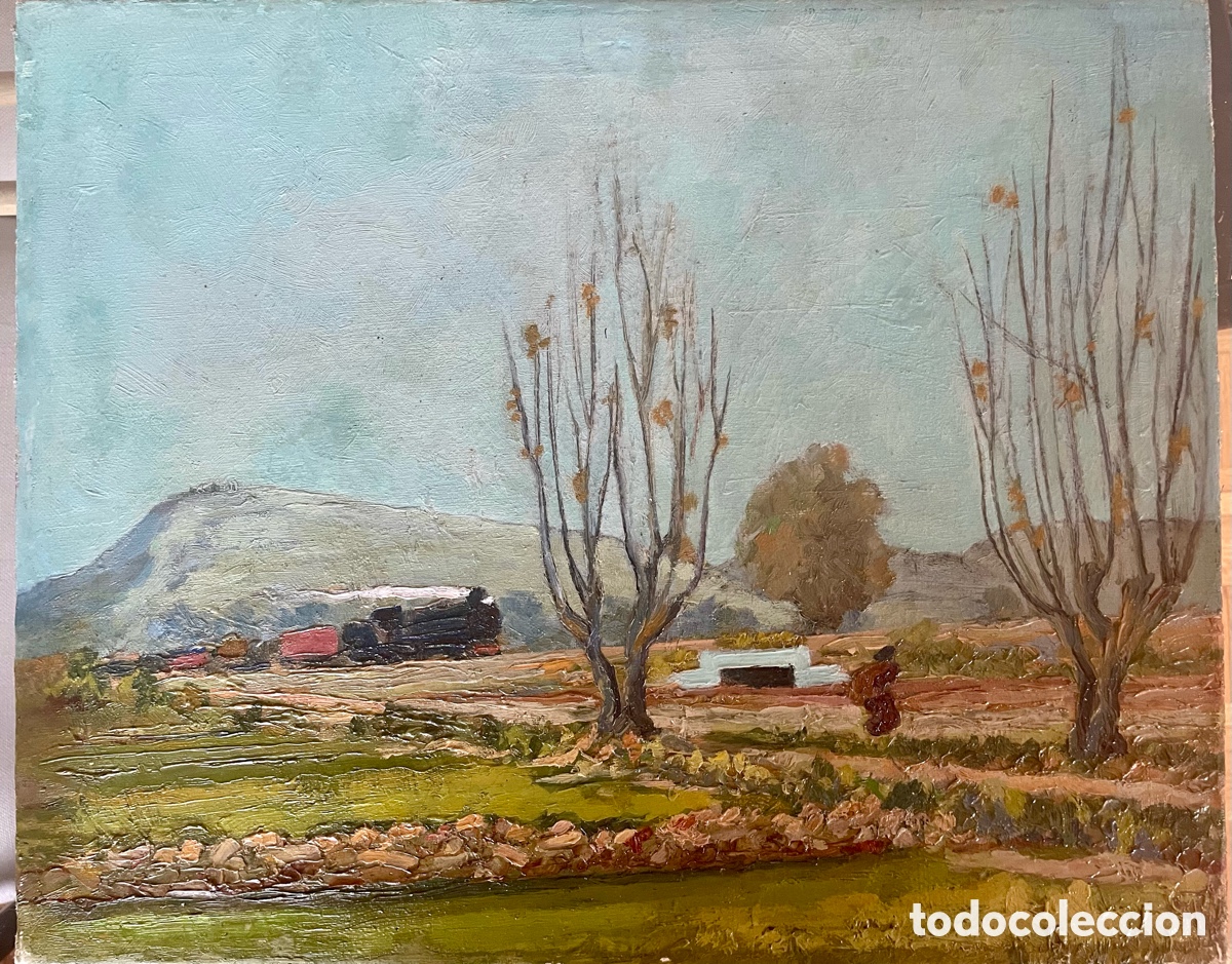 Arte: &Oacute;leo sobre lienzo. Restaurado. - Foto 3