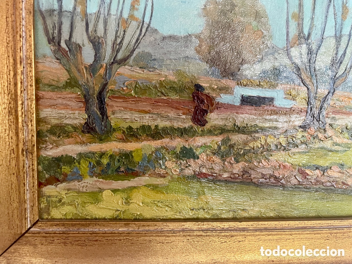Arte: &Oacute;leo sobre lienzo. Restaurado. - Foto 4