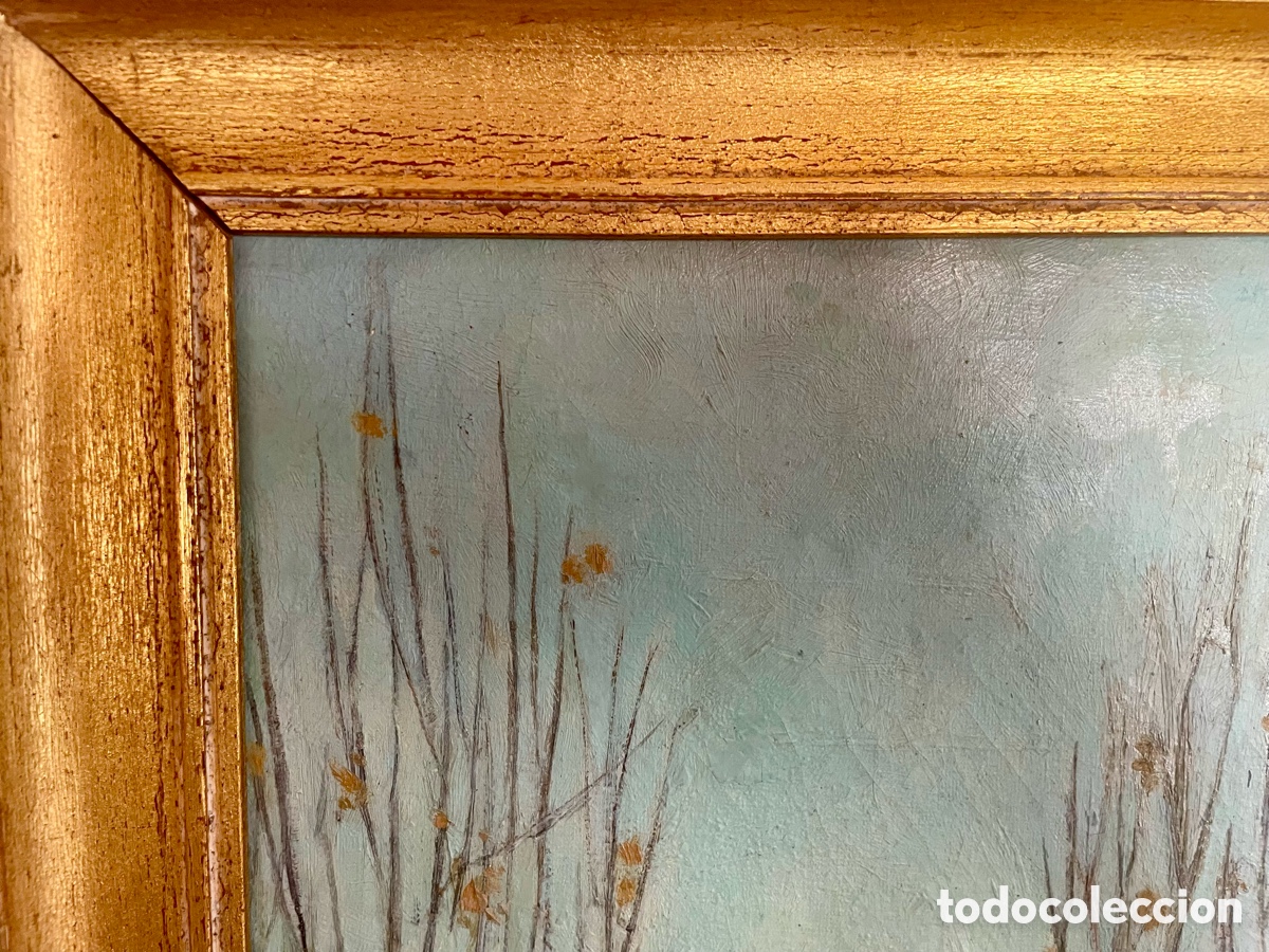 Arte: &Oacute;leo sobre lienzo. Restaurado. - Foto 5