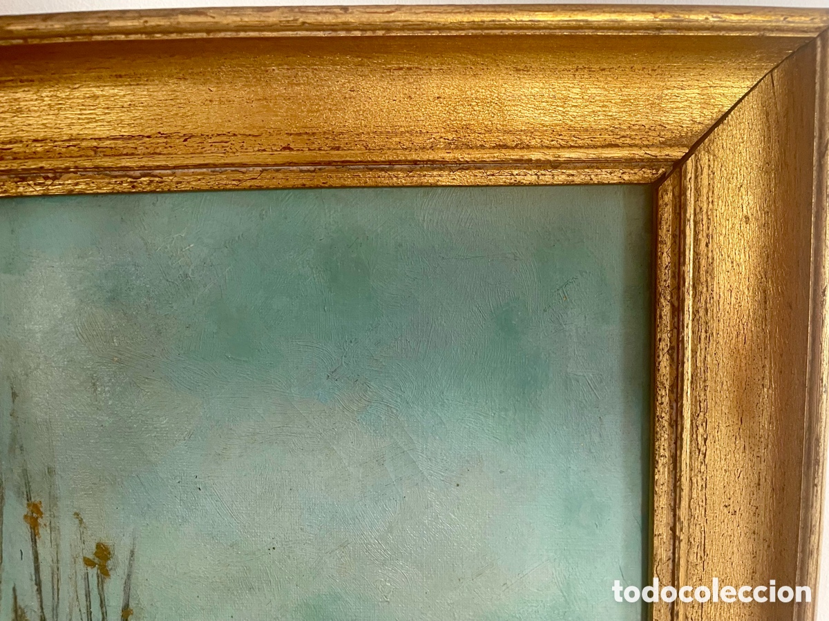 Arte: &Oacute;leo sobre lienzo. Restaurado. - Foto 10