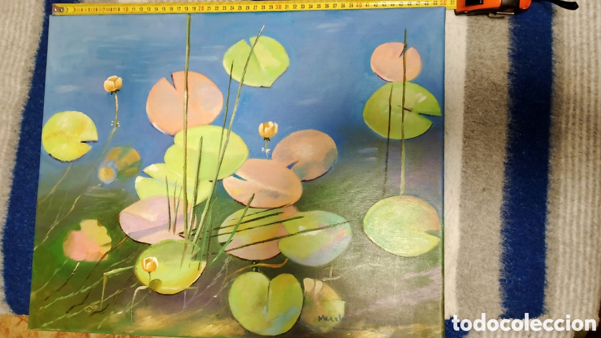 Arte: Pintura al oleo de nenufares