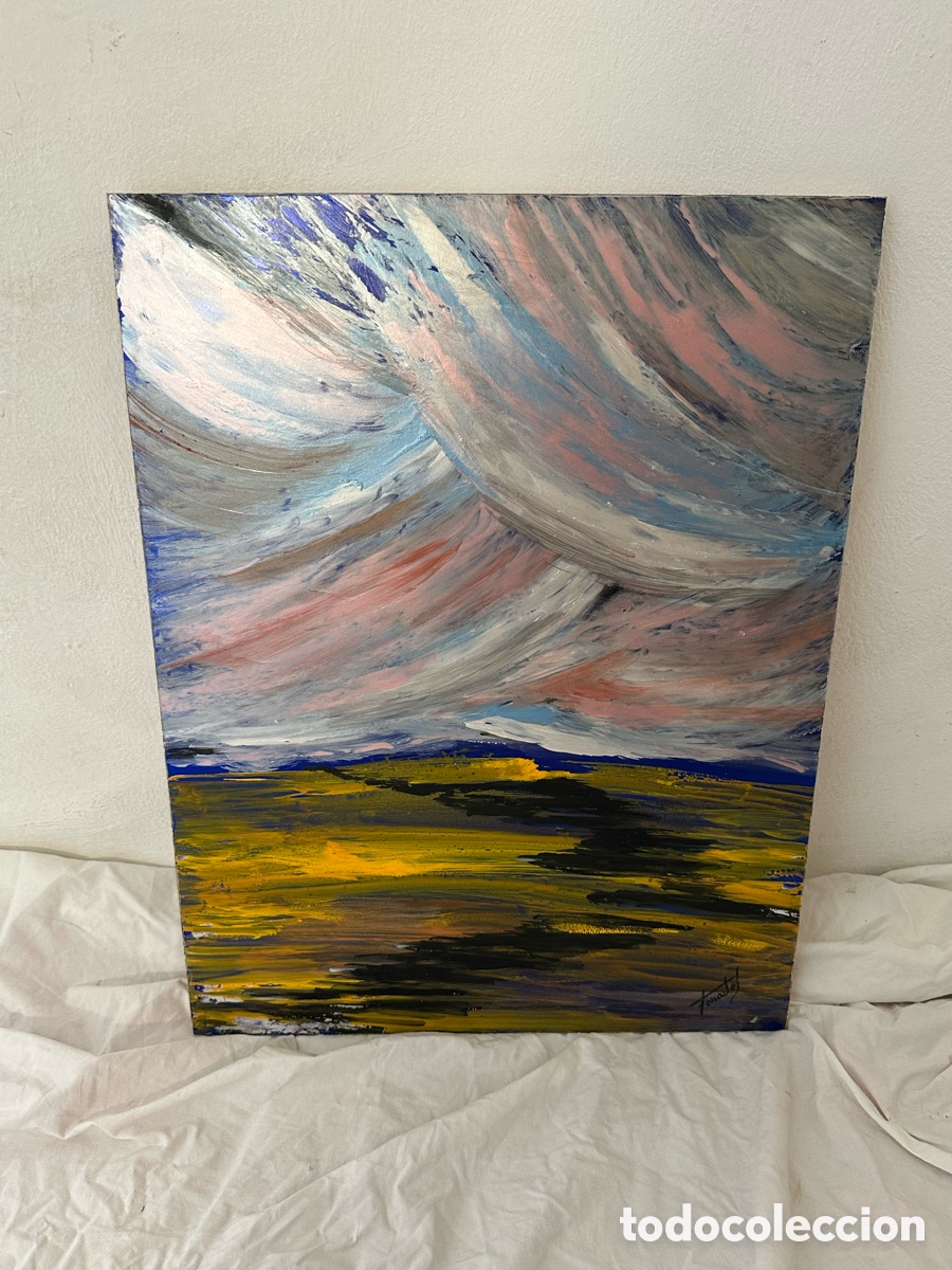 Art: Mar&iacute;a Dolors Forcades i Vives acuarela &oacute;leo sobre tabla firmada enmarcada.