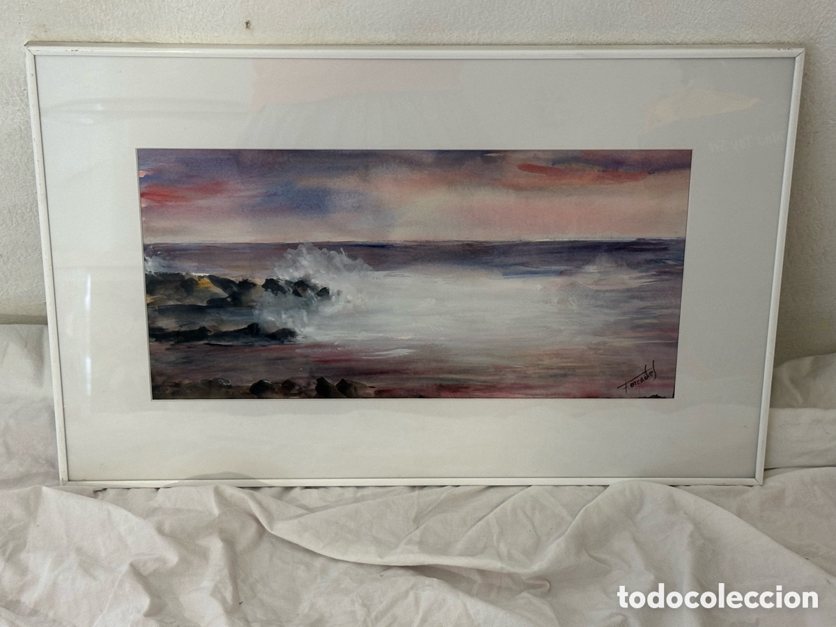 Arte: Mar&iacute;a Dolors Forcades i Vives acuarela sobre papel firmada enmarcada.