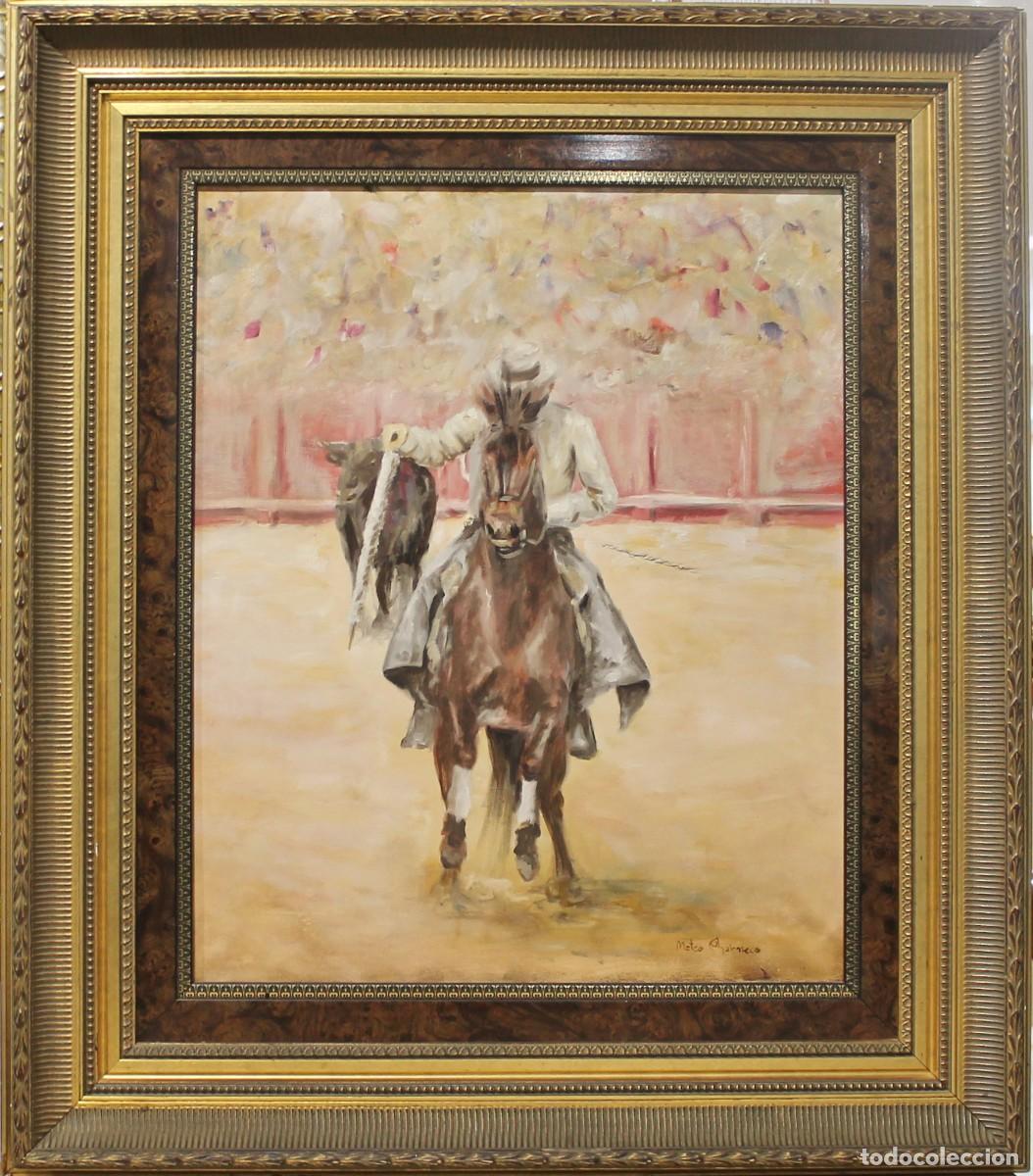 Arte: Rejoneador - Mateo Charneco - &Oacute;leo sobre lienzo