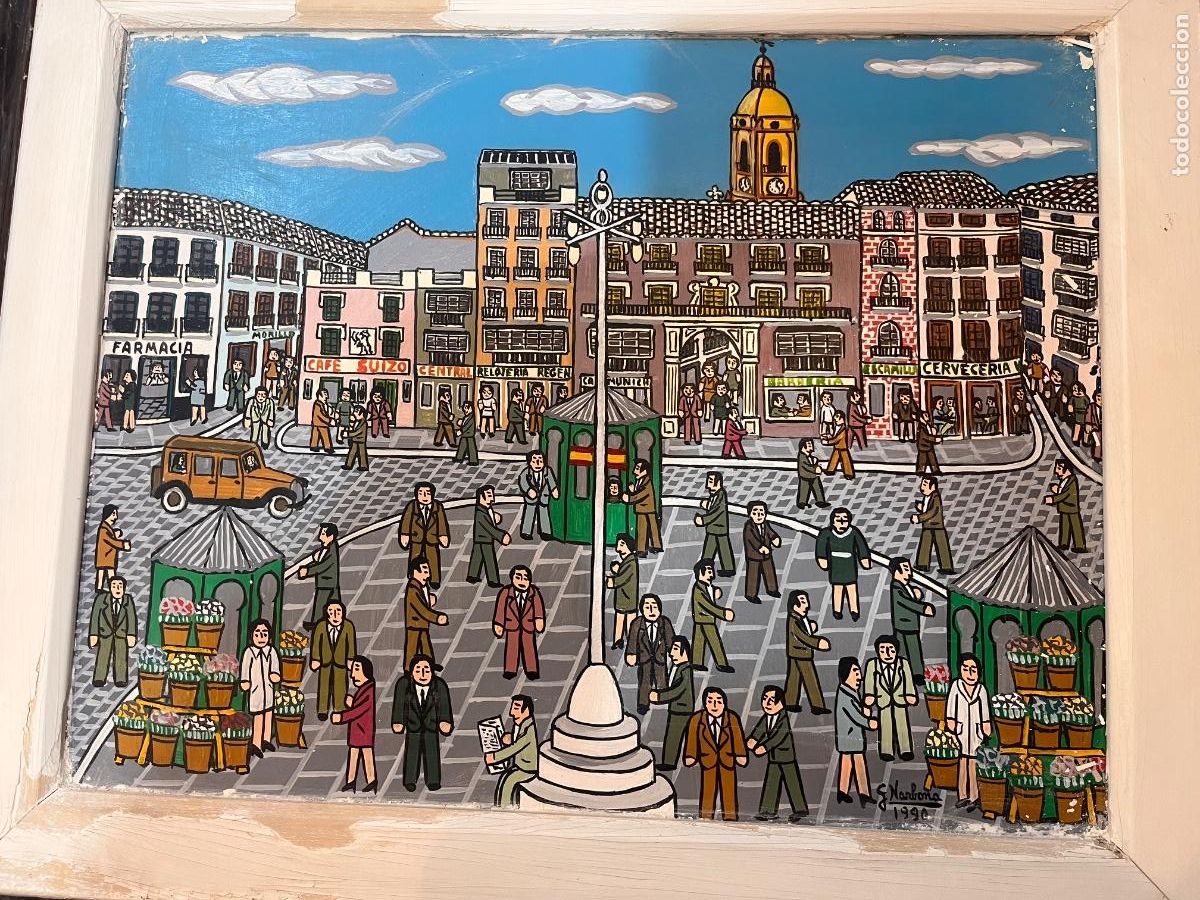 Arte: Guillermo Narbona malaga naif &oacute;leo tablex plaza de la constituci&oacute;n