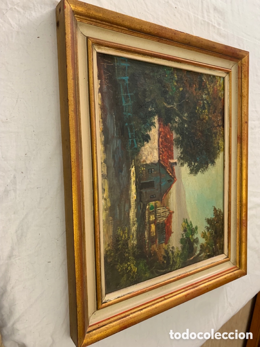 Arte: &Oacute;leo sobre tabla firmado -Ares-ver foto