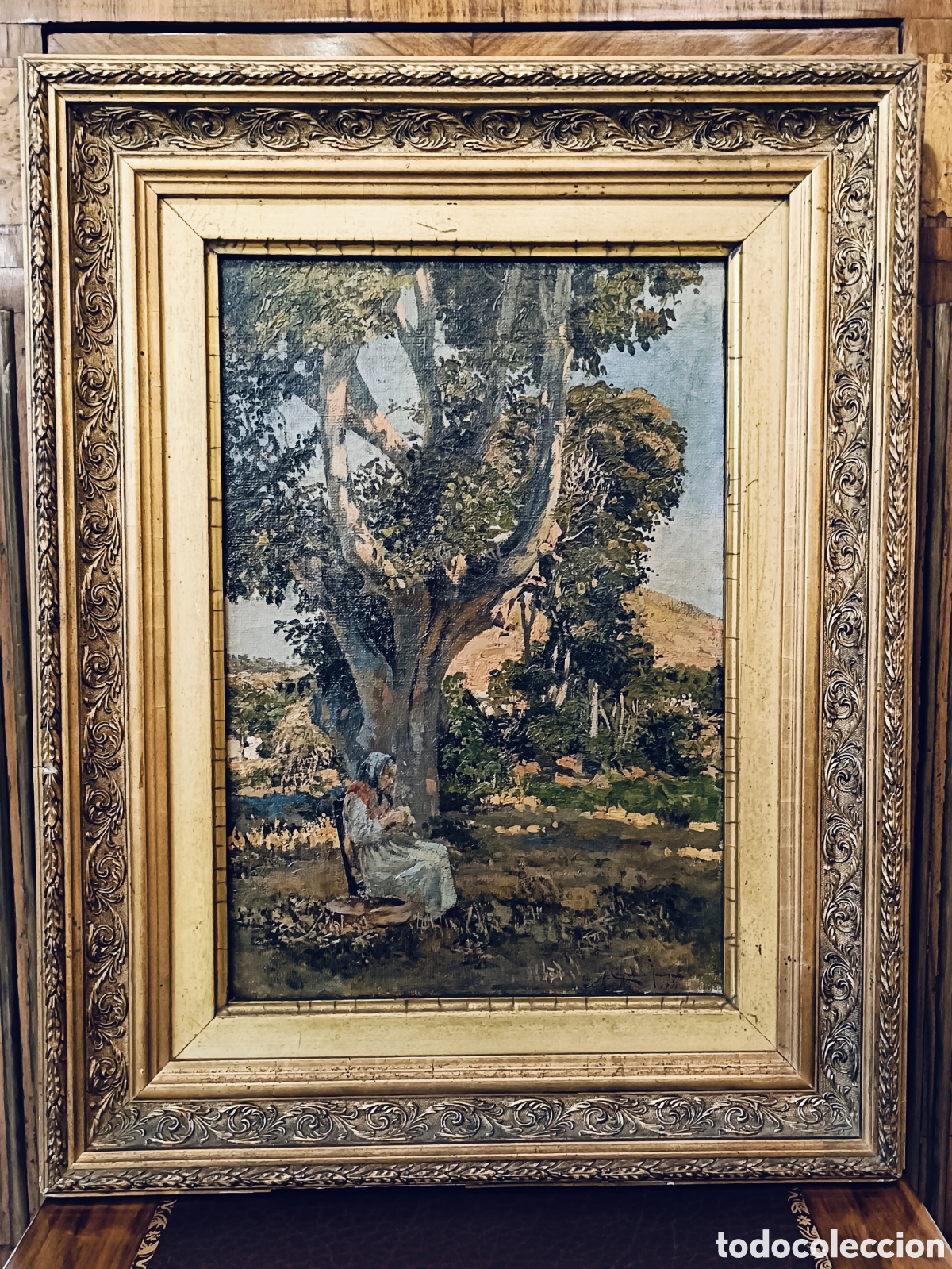 Arte: JOAQUIN CAPULINO JAUREGUI (MALAGA,1879 - GRANADA,1969). OLEO SOBRE LIENZO FECHADO EN 1901 Y FIRMADO