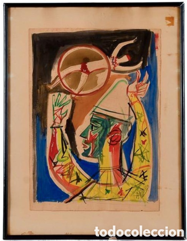 Arte: Alfredo Opisso Cardona (Barcelona,1907- Matar&oacute;,1980) &rdquo;Circus&rdquo; gouache sobre cartulina (49.5 x 39.5)