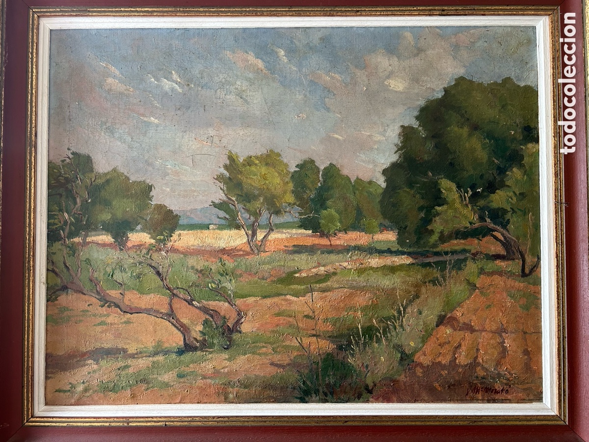 Arte: Oleo sobre tela Josep Maria Morato Aragon&eacute;s, primera &eacute;poca, Cornudella