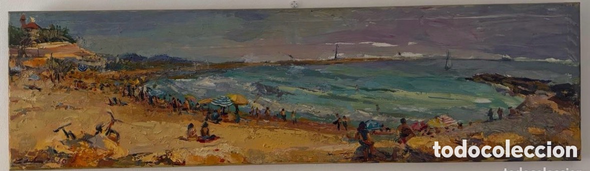 Arte: Anselm Cab&uacute;s Torra (2010) - Panor&aacute;mico Platja de Sant Gervasi con Xalet del Nin,Vilanova i la Geltr&uacute;