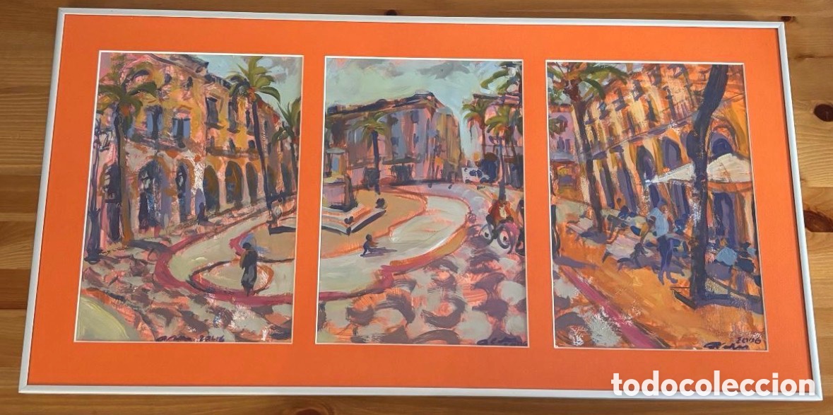 Arte: Anselm Cab&uacute;s Torra (2006) - Tr&iacute;ptico Pla&ccedil;a de la Vila de Vilanova i la Geltr&uacute; + hoja biogr&aacute;fica