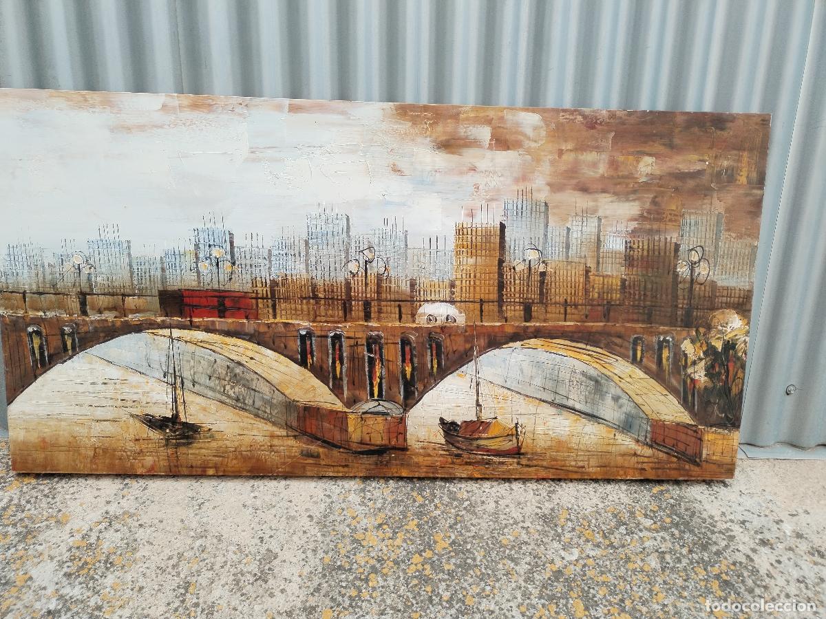 Arte: cuadro mural original oleo-tela - c189