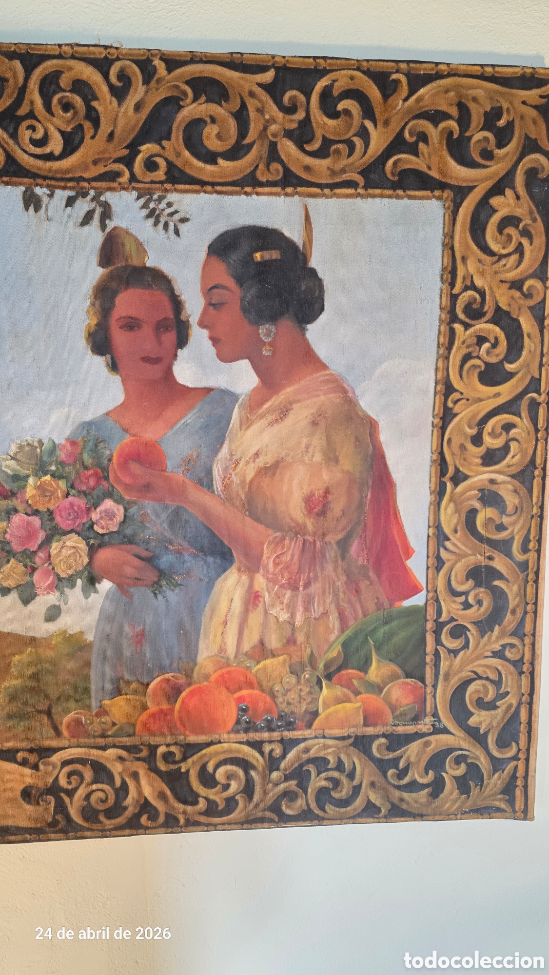 Arte: Cuadro antiguo 1938 tem&aacute;tica falleras - Foto 2