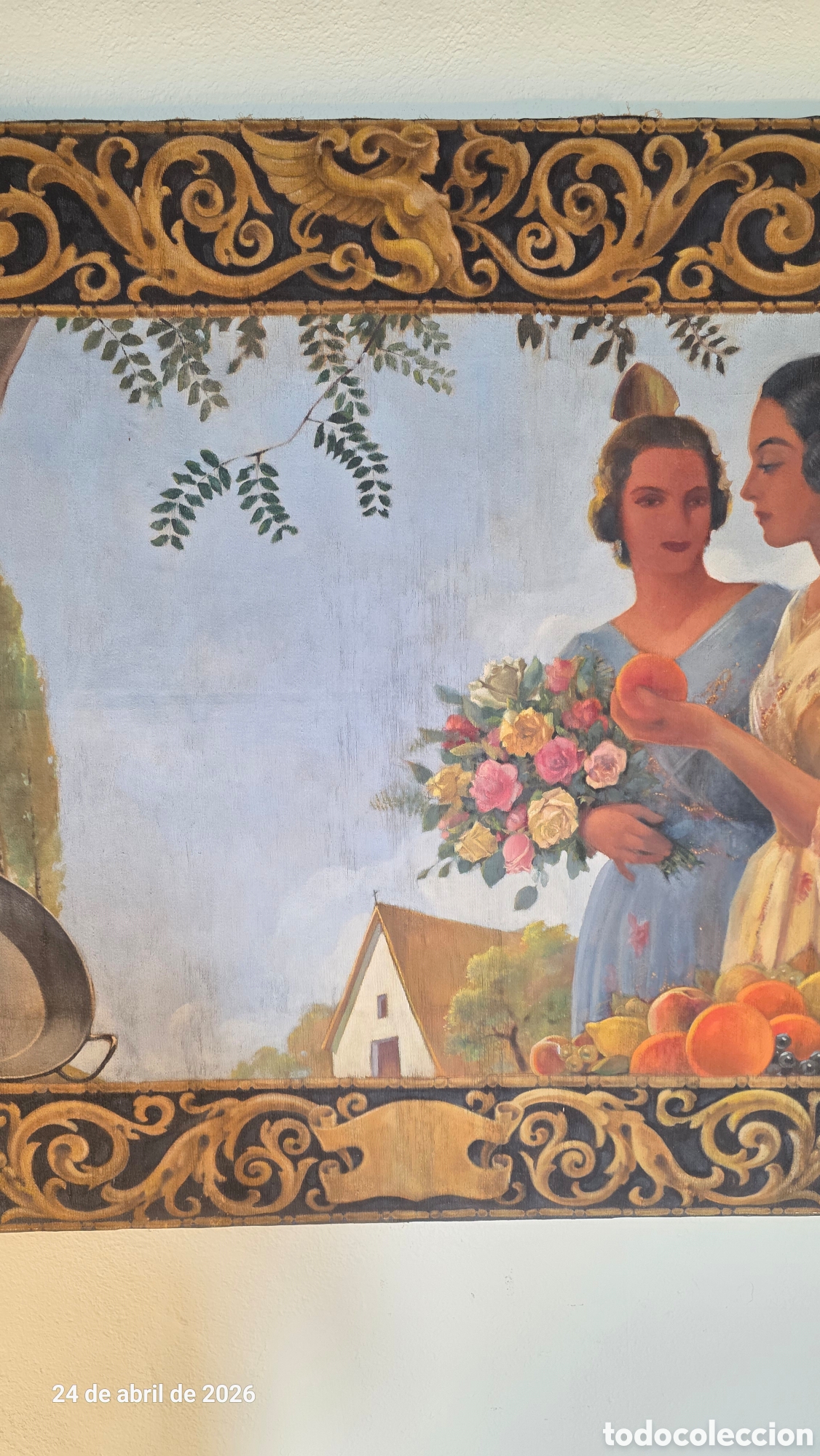 Arte: Cuadro antiguo 1938 tem&aacute;tica falleras - Foto 4