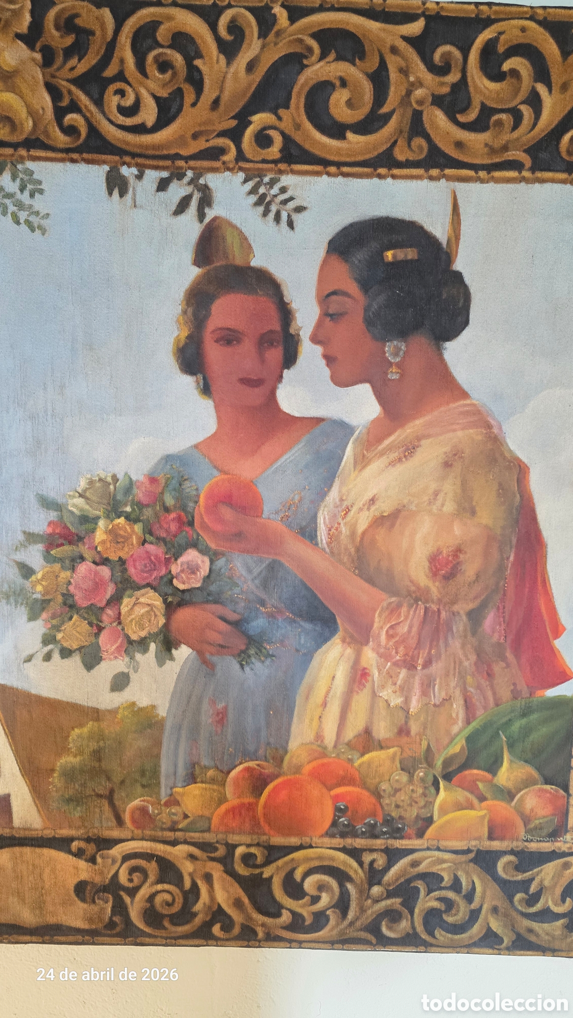 Arte: Cuadro antiguo 1938 tem&aacute;tica falleras - Foto 5