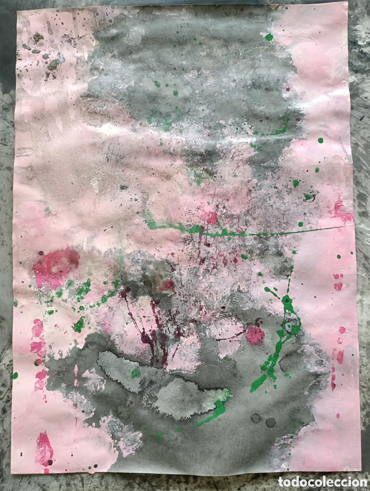 Arte: Pintura abstracta. T&eacute;cnica mixta sobre papel