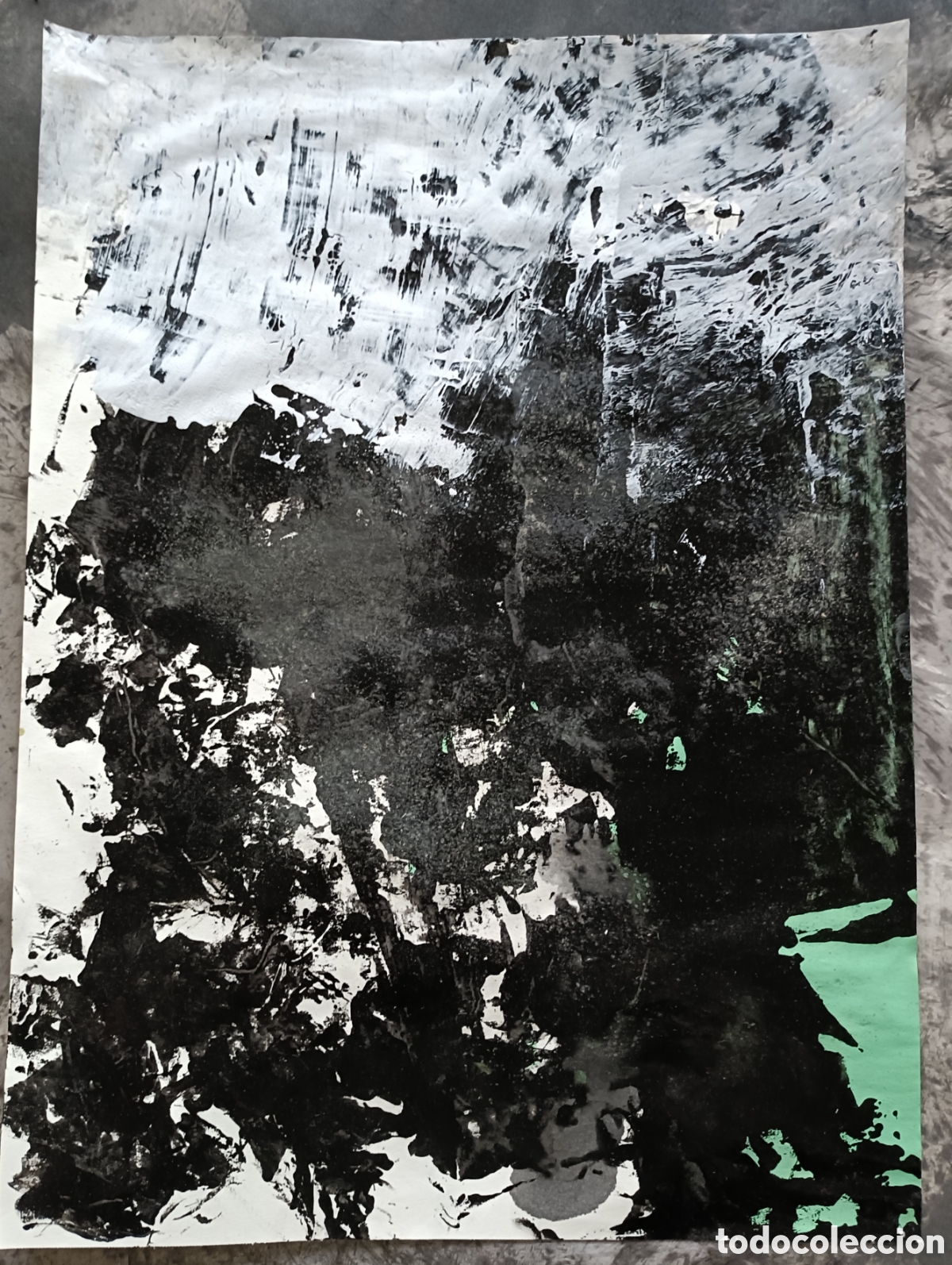 Arte: Pintura abstracta. T&eacute;cnica mixta sobre papel