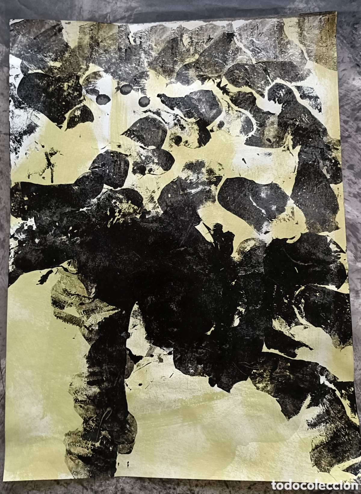 Arte: Pintura abstracta. T&eacute;cnica mixta sobre papel