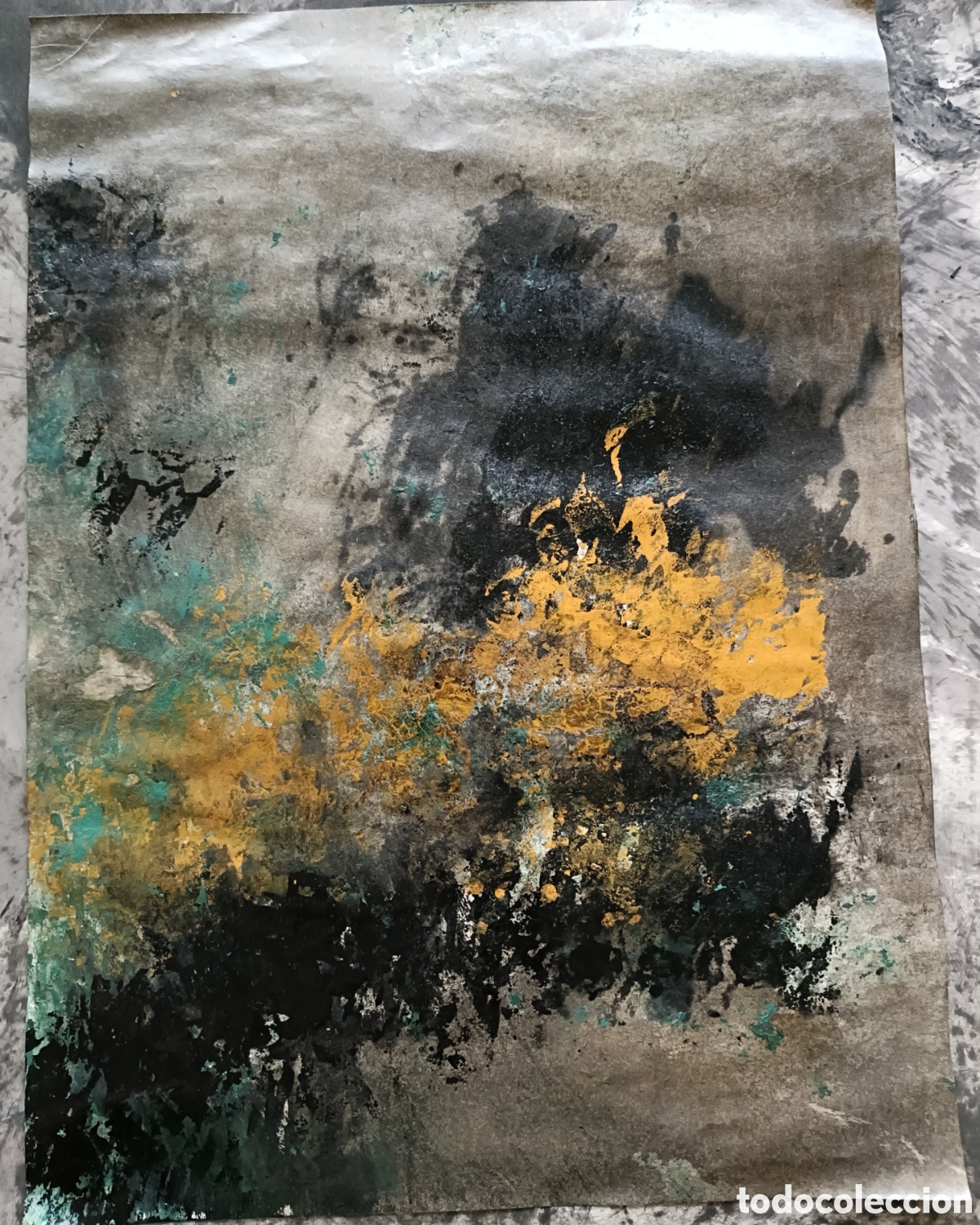 Arte: Pintura abstracta. T&eacute;cnica mixta sobre papel