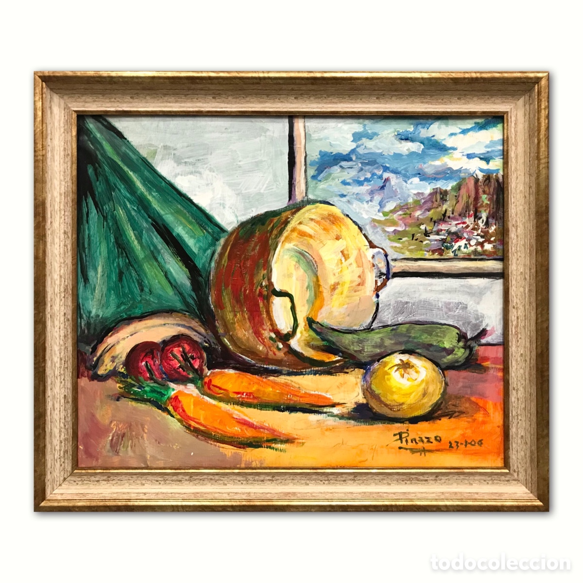 Arte: &rdquo;Bodeg&oacute;n con Hortalizas y Paisaje Monta&ntilde;oso&rdquo; Juan Gallego Pinazo (ca 1920), 2006