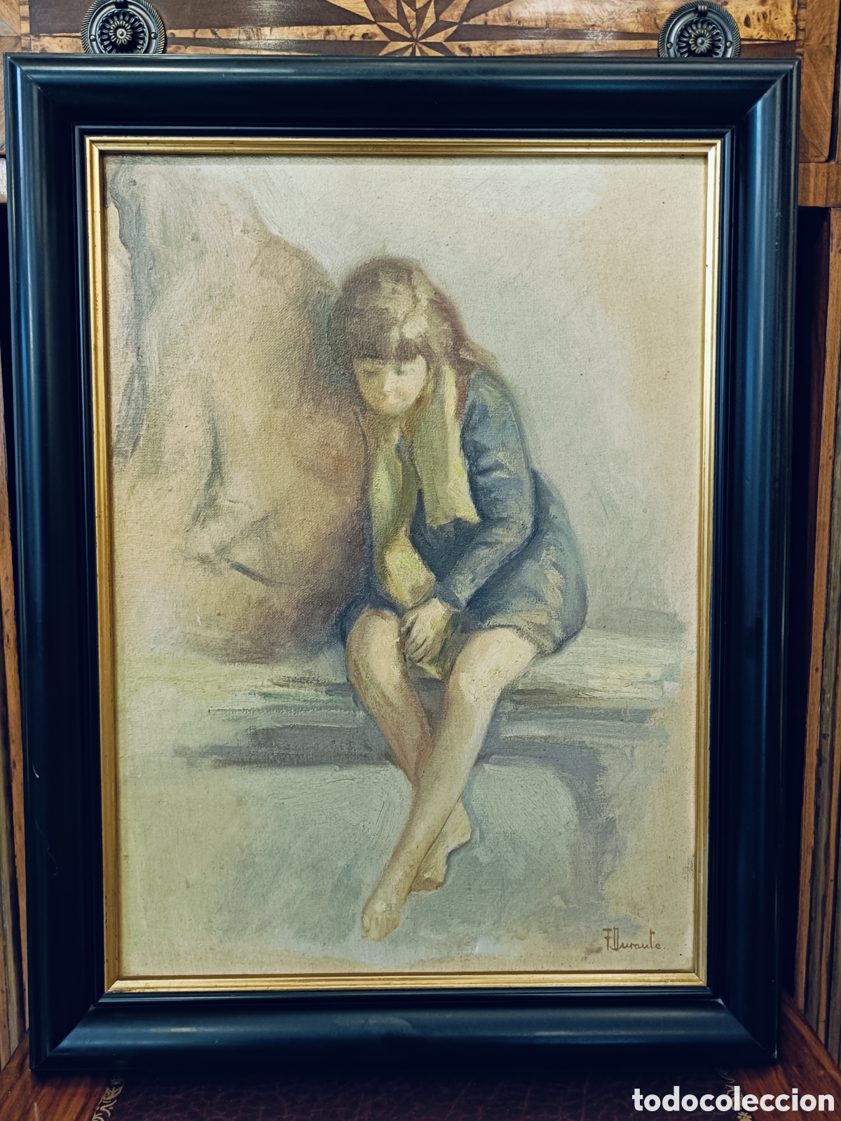 Arte: FERMIN DURANTE . MALAGA . OLEO SOBRE LIENZO . MEDIDAS OBRA 46&times;33 cm