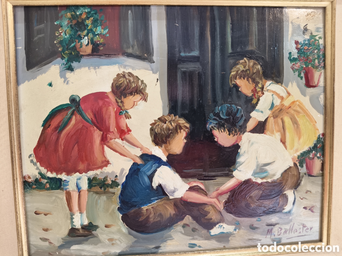 Arte: Cuadro al oleo sobre tablex de Mariano Ballester ?