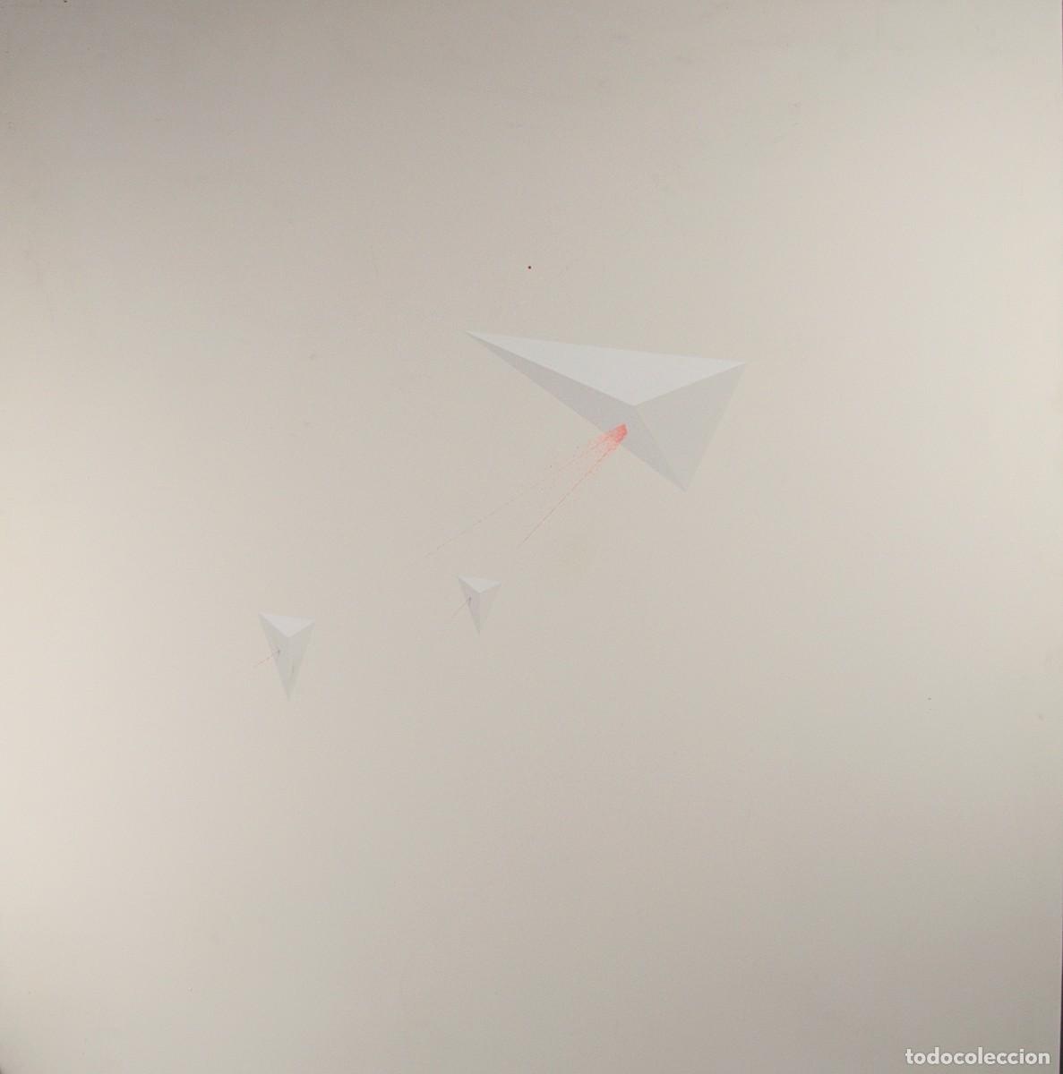 Arte: Sandro Bedini - Cuadro Minimalista Original - Abstracci&oacute;n Geom&eacute;trica Blanca - Gran Formato 100x92