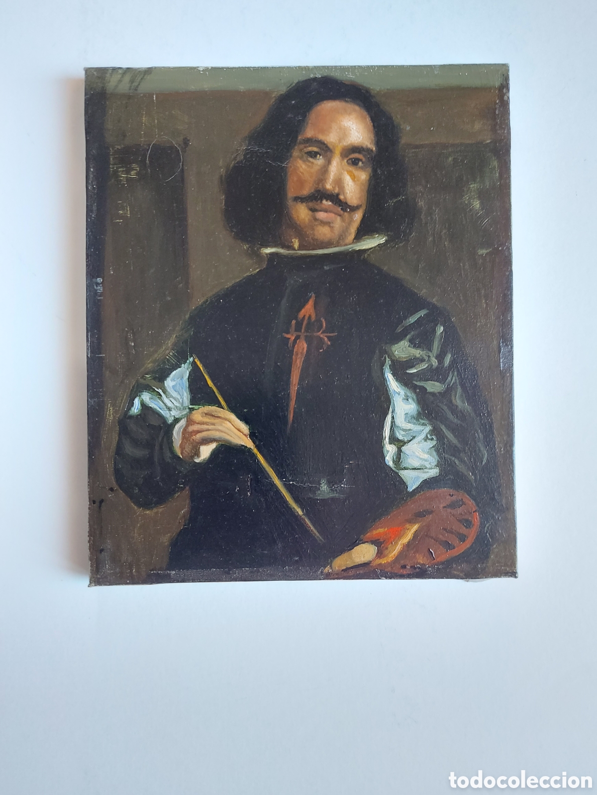 Arte: &rdquo;AUTORETRATO DE VELAZQUEZ EN LAS MENINAS&rdquo; OLEO EPOCA