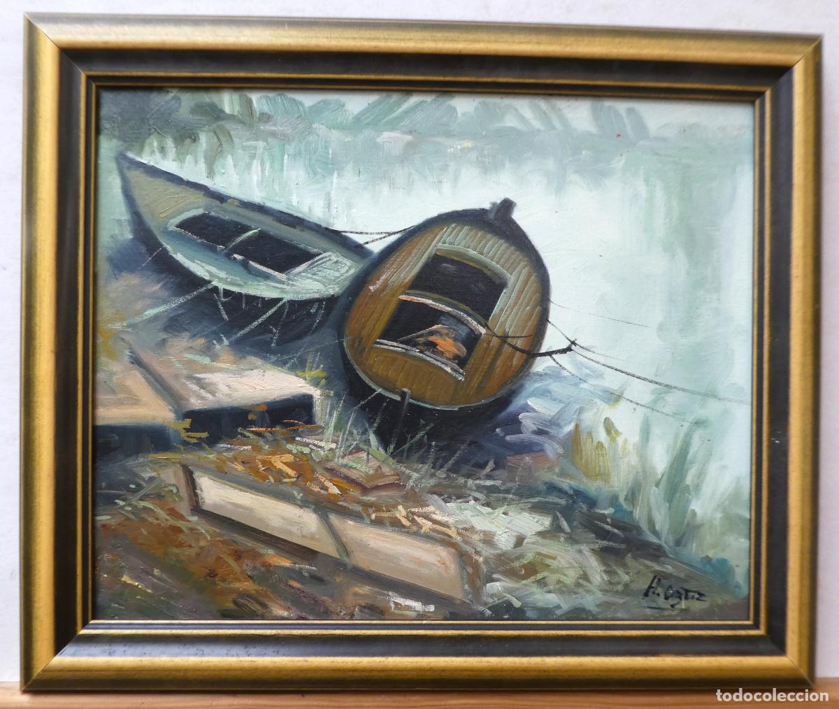 Arte: Oleo firmado H,Ortiz, mide 41X33 cm. y 49X41 cm con marco