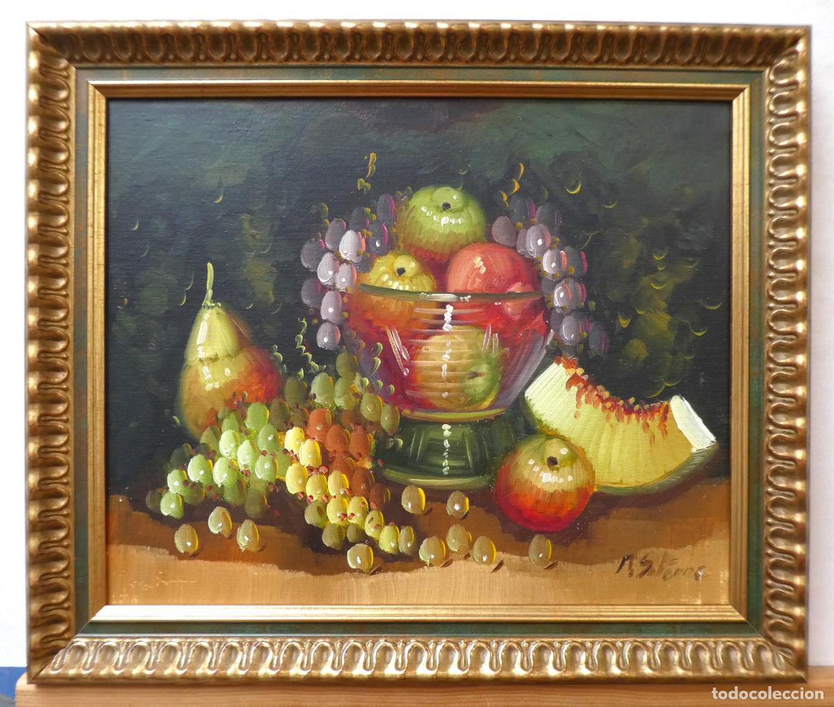 Arte: Oleo firmado M. Saterra , mide 41X33 cm. y 49X41 cm con marco