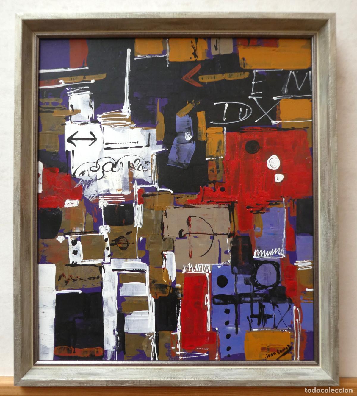 Arte: Oleo firmado Juan G&oacute;mez , mide 43X37 cm. y 47X41 cm con marco